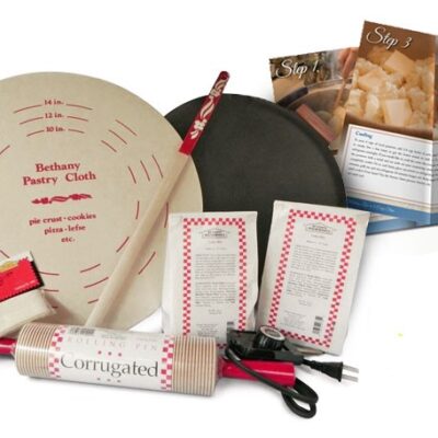 7 Piece Lefse Starter Kit with Lefse Mix - Teflon Grill