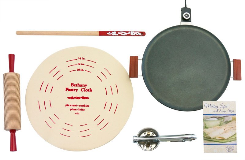 Bethany Housewares Lefse Starter Kit with All-Purpose 16 Inch Aluminum Grill